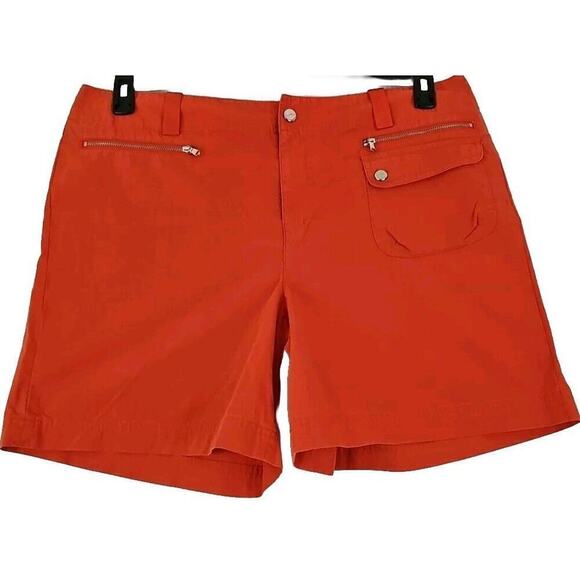 Lauren Ralph Lauren~Woman Size 16~ Orange Chino Bermuda Shorts Stretch Active. - Picture 4 of 9
